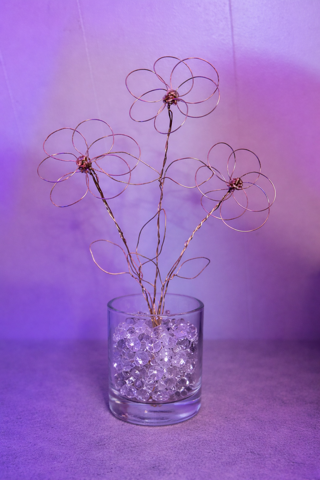 Handmadew Copper Wire Flowers | Minimalist Floral Decor | Set of 1, 2, or 3 | Forever Flowers | Unique Gift Idea