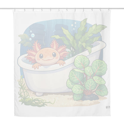 Happy Axolotl Shower Curtain - Chaotic Critters