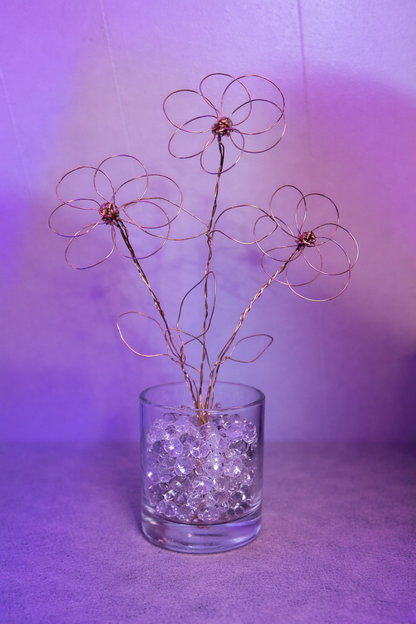 Handmadew Copper Wire Flowers | Minimalist Floral Decor | Set of 1, 2, or 3 | Forever Flowers | Unique Gift Idea