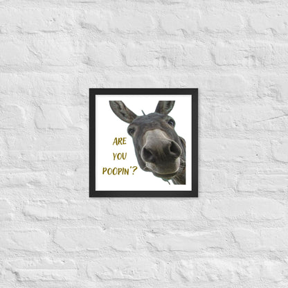 Are You Poopin' Donkey - Framed poster