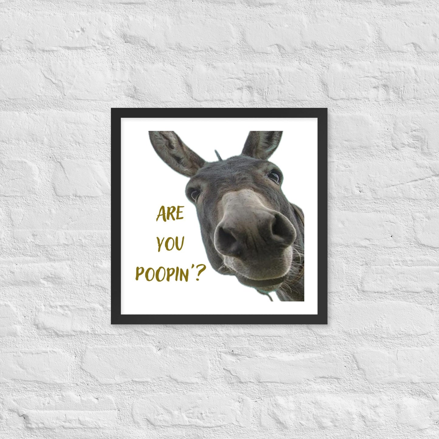 Are You Poopin' Donkey - Framed poster