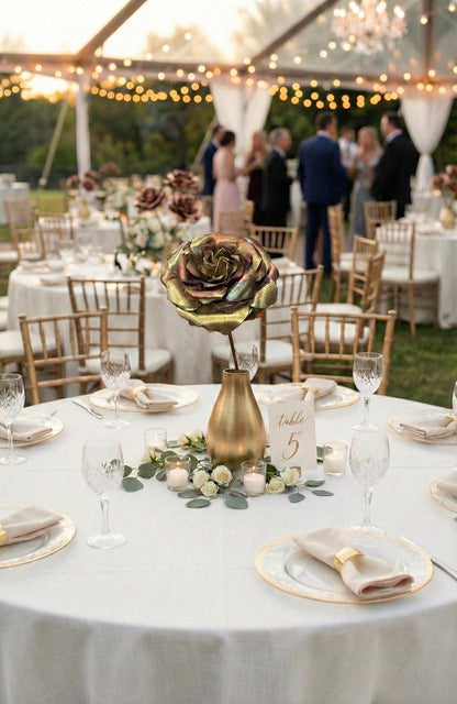 Flame Painted Rose | Hand-Crafted Copper Rose | Eternal Rose