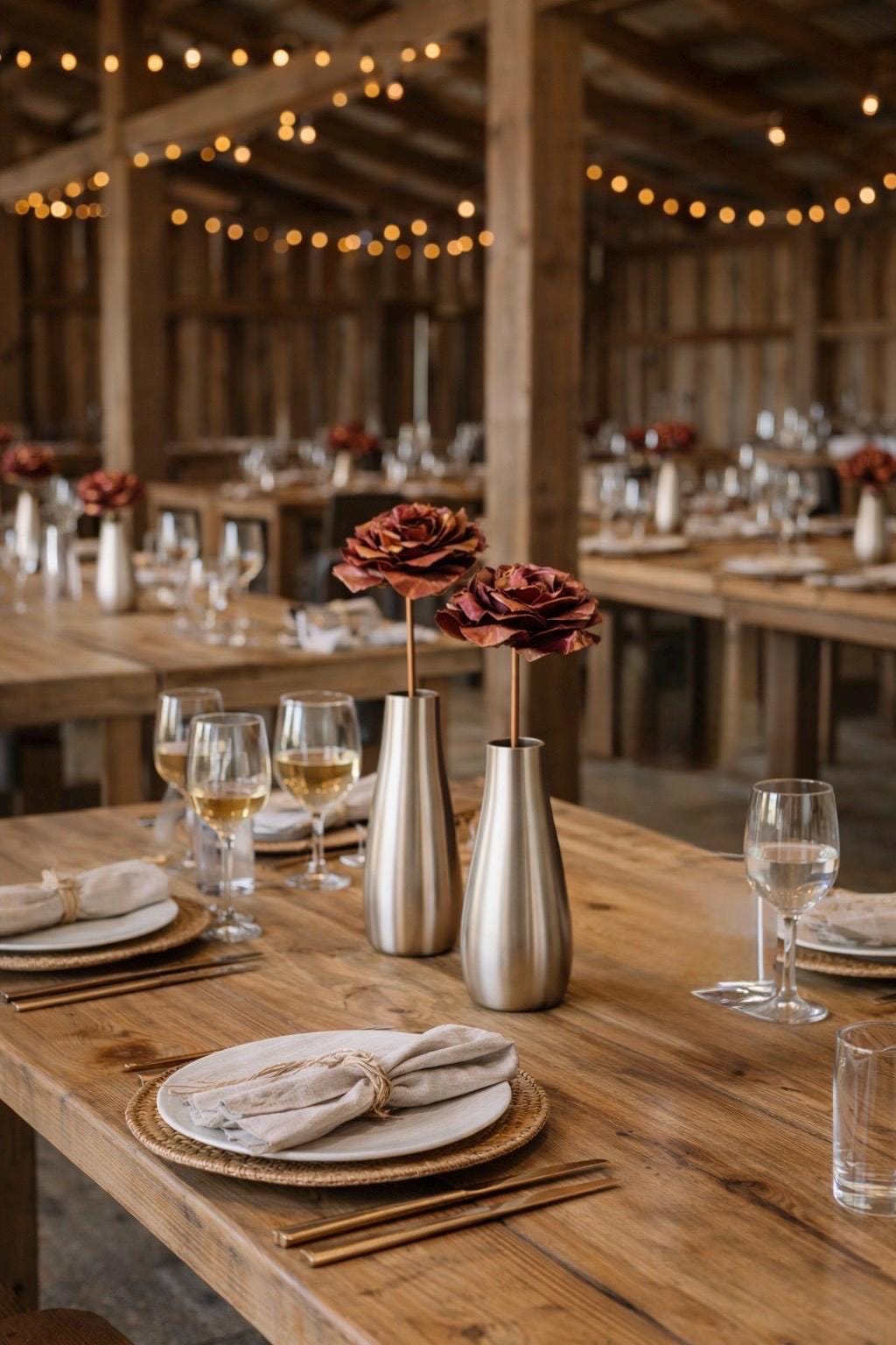 Flame Painted Copper Rose - Handcrafted Centerpieces - **Wedding Consultation**