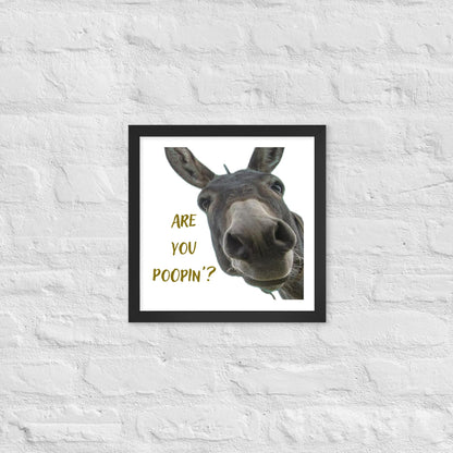 Are You Poopin' Donkey - Framed poster