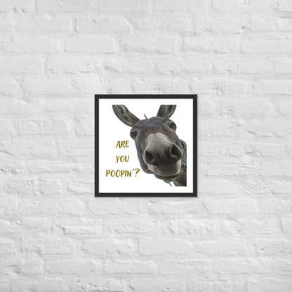 Are You Poopin' Donkey - Framed poster