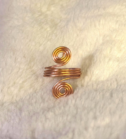 Double Coil Copper Wire Ring - Runner Ups Collection – One of a Kind Handmade Jewelry – Experimental Design