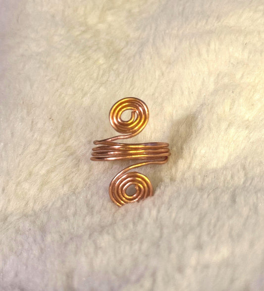 Double Coil Copper Wire Ring - Runner Ups Collection – One of a Kind Handmade Jewelry – Experimental Design