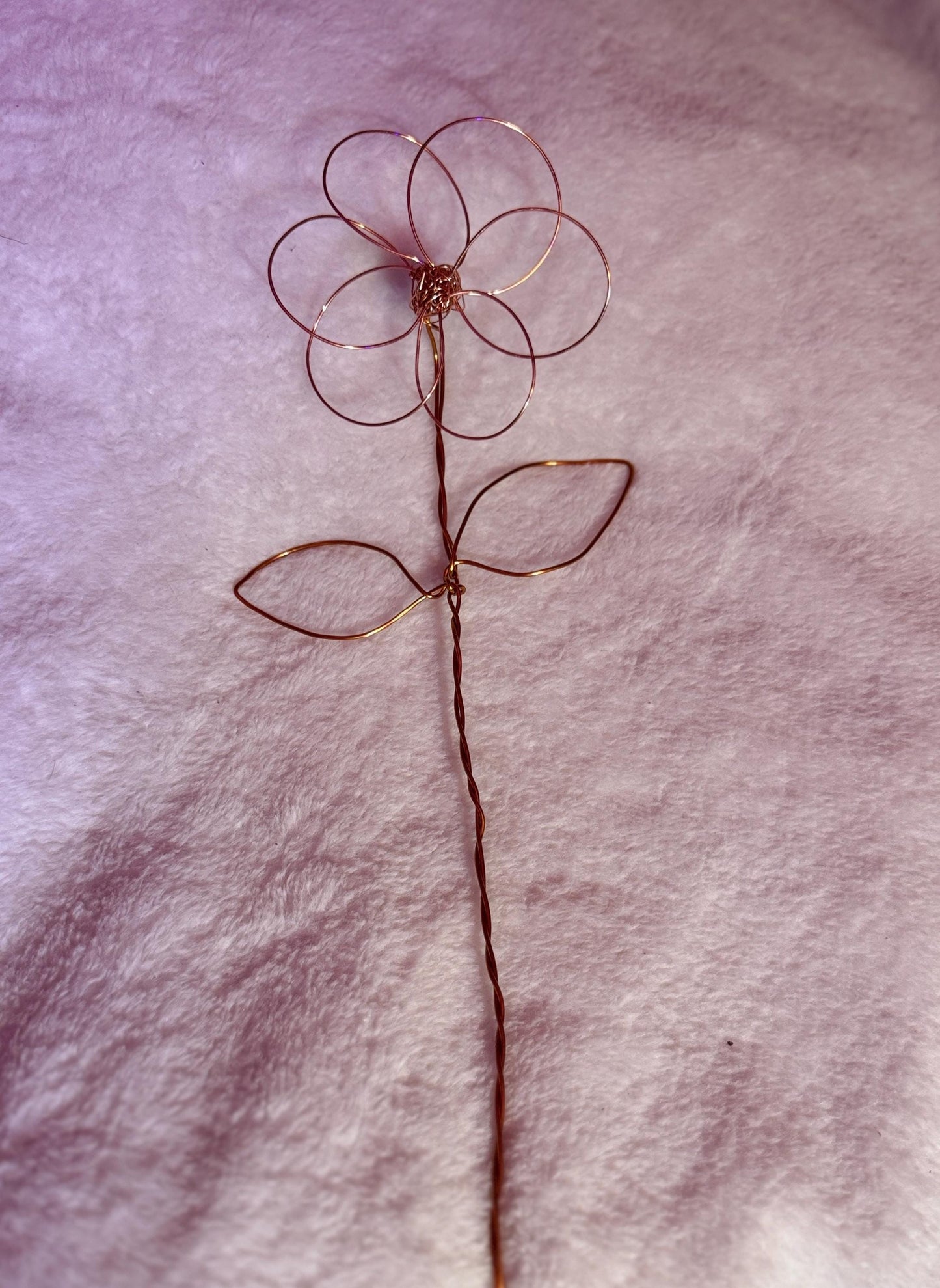 Handmade Copper Wire Flower | Minimalist Floral Decor | Everlasting Accent Piece