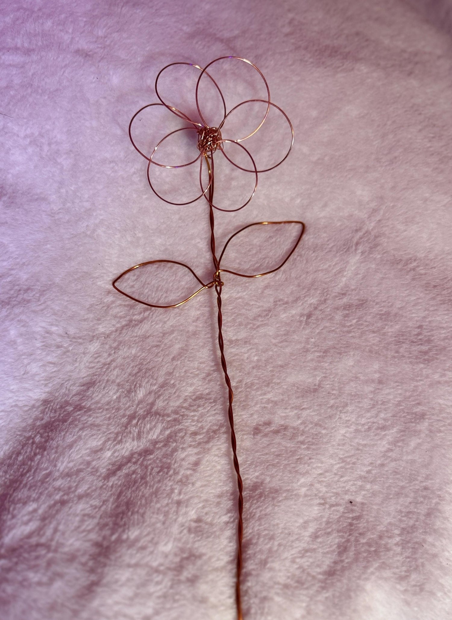 Handmade Copper Wire Flower | Minimalist Floral Decor | Everlasting Accent Piece