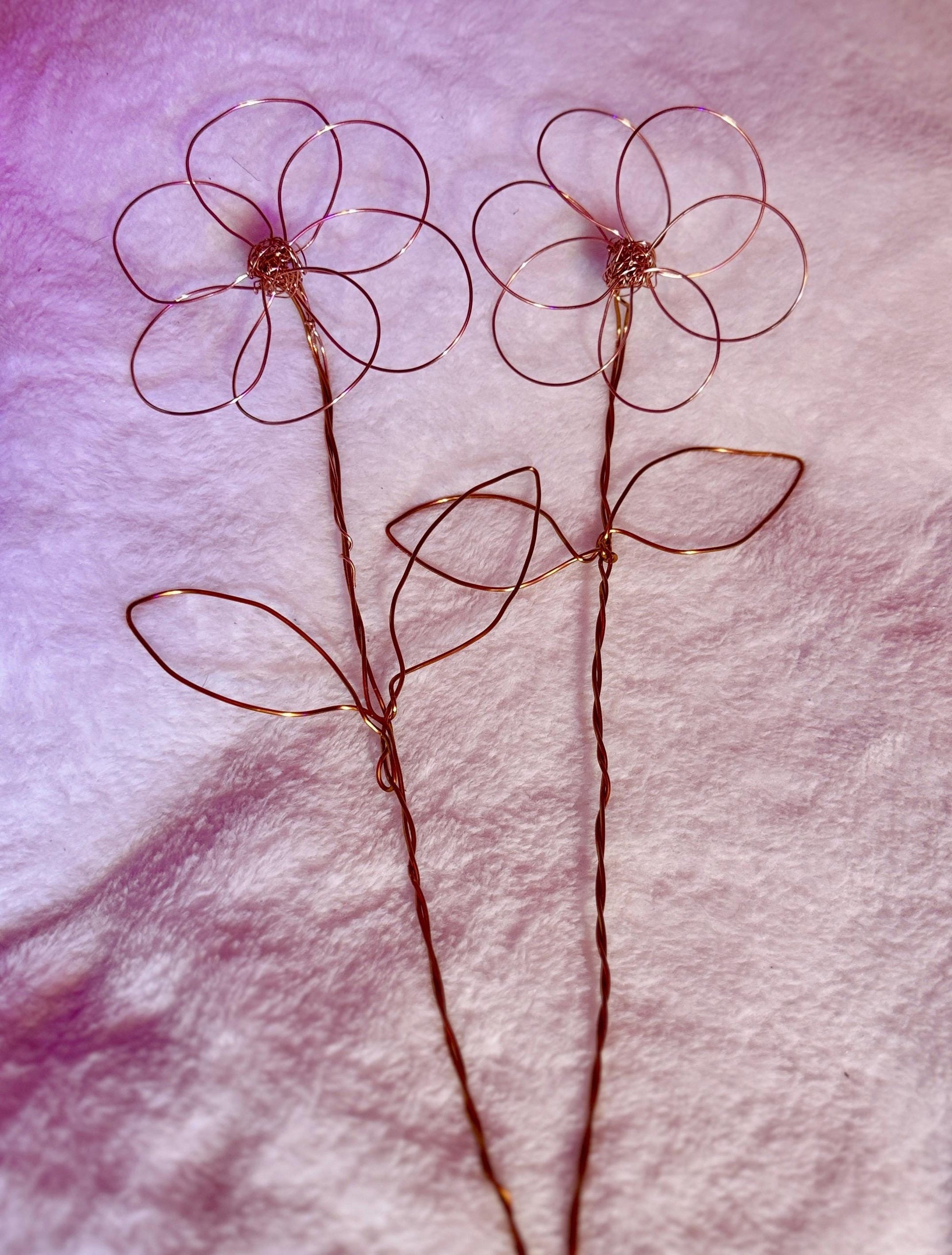 Handmade Copper Wire Flower | Minimalist Floral Decor | Everlasting Accent Piece