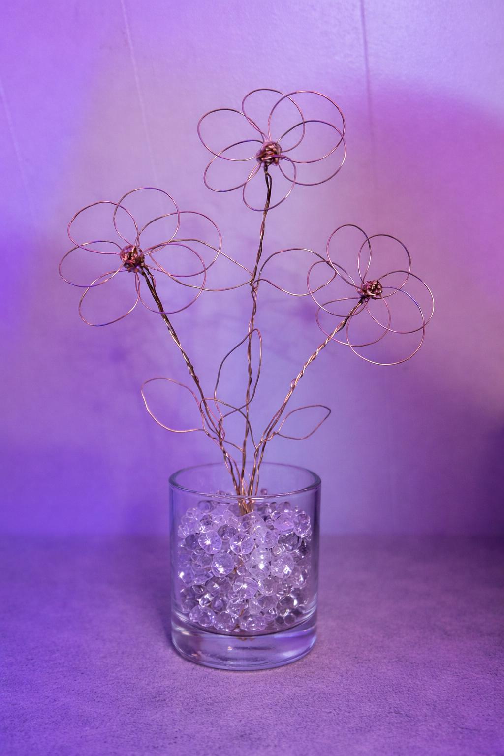 Handmade Copper Wire Flower | Minimalist Floral Decor | Everlasting Accent Piece