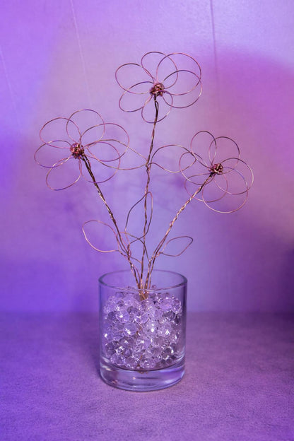 Handmade Copper Wire Flower | Minimalist Floral Decor | Everlasting Accent Piece